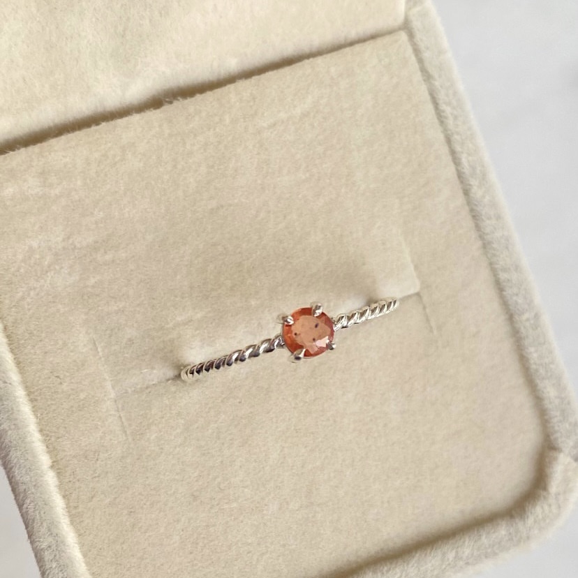 Anillo Zafiro Naranja