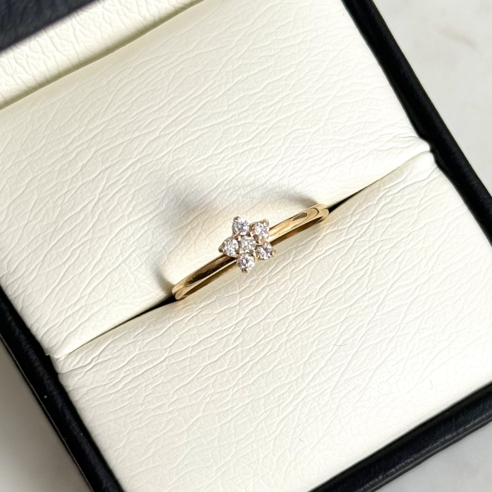 Anillo Roseta Diamantes Oro 18kt