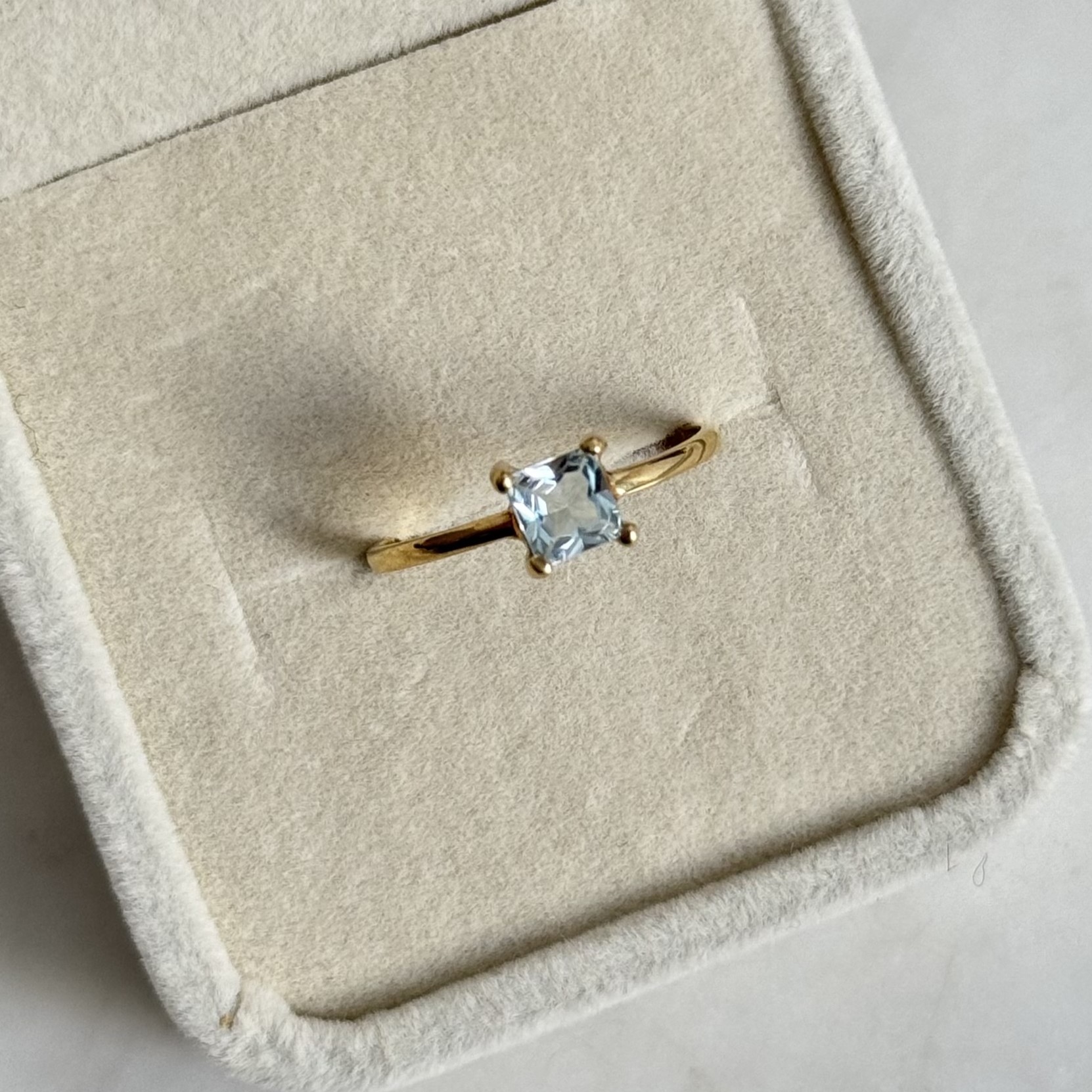 Anillo Topacio Princesa Oro 18kt