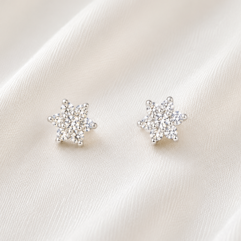Aretes Roseta Cristal