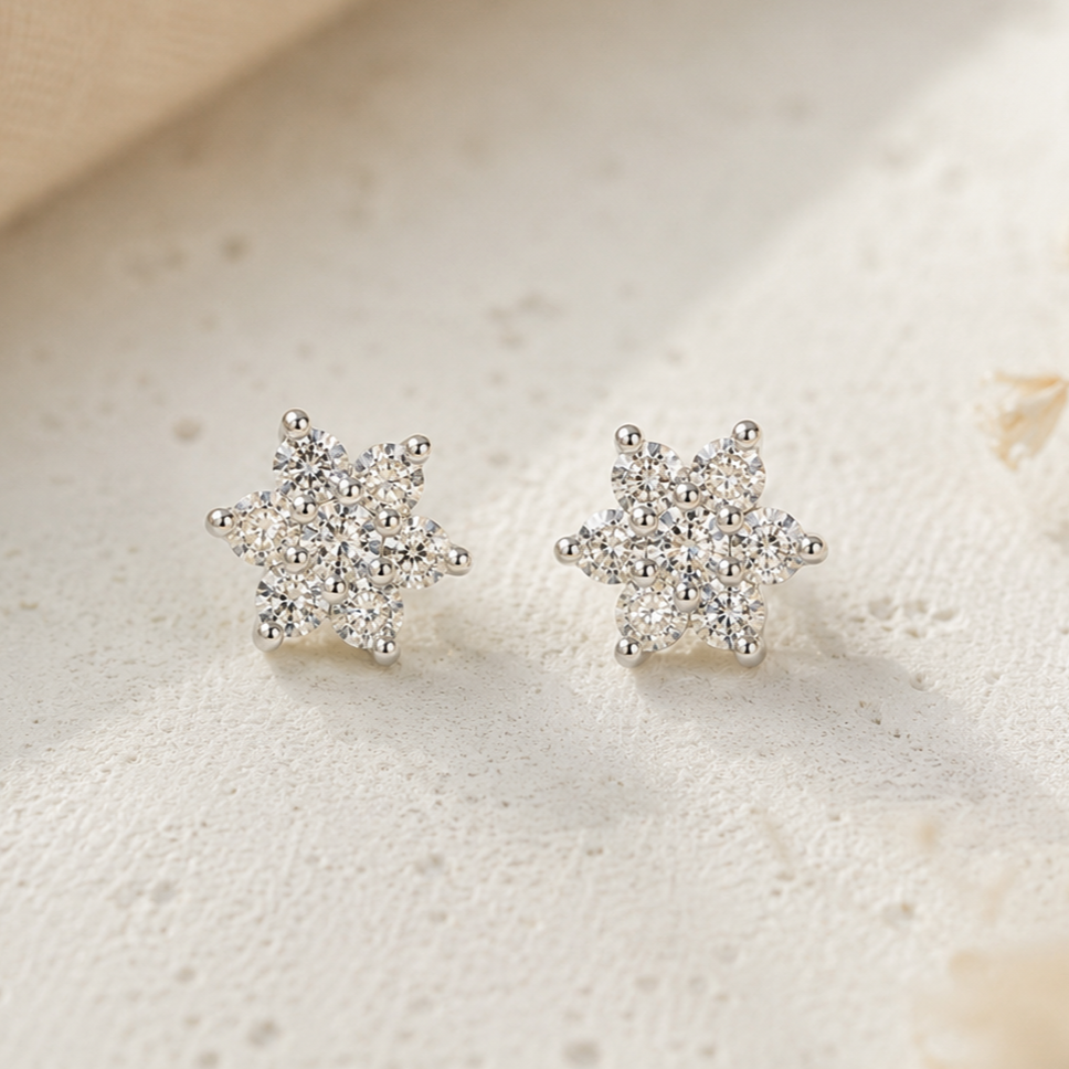 Aretes Roseta Cristal