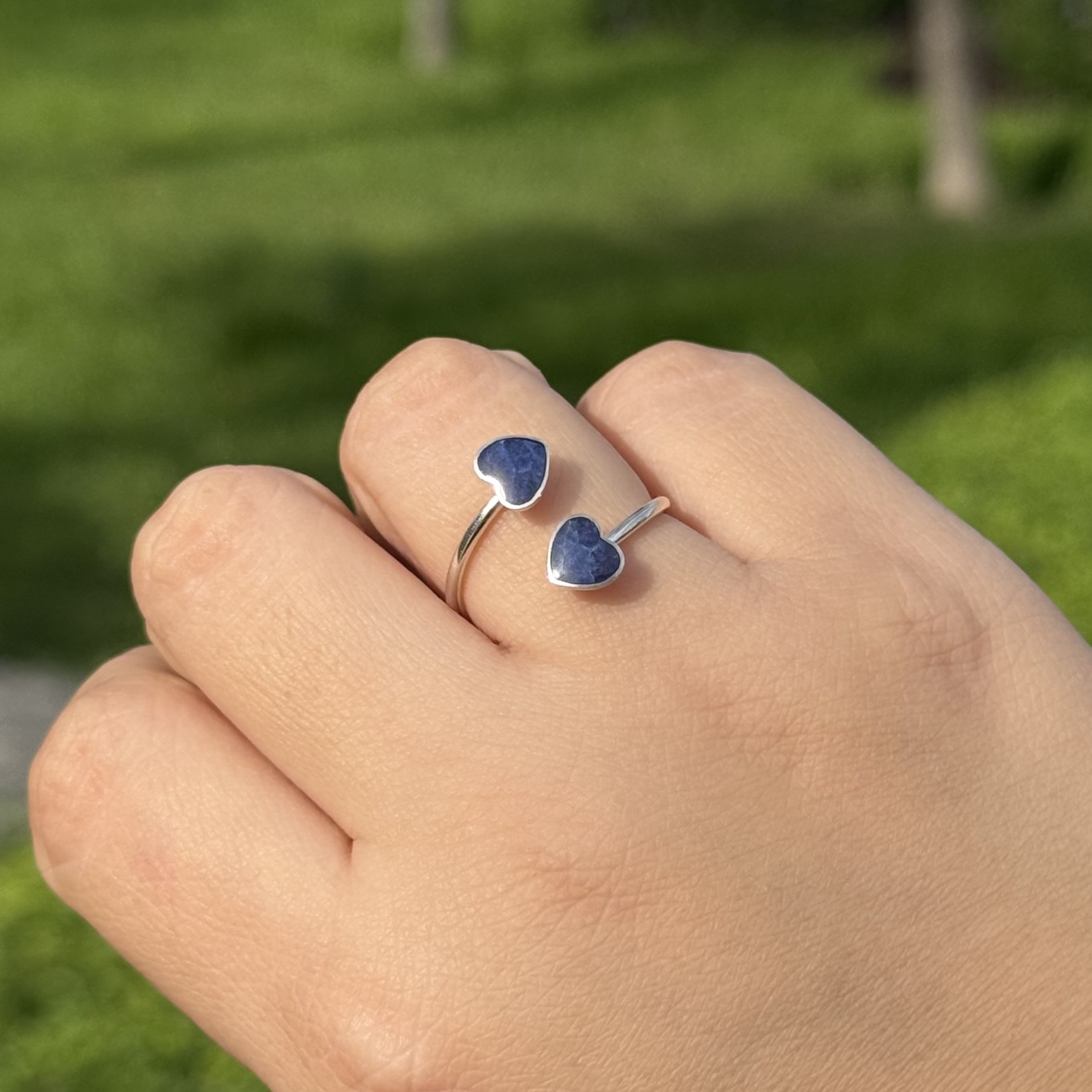Anillo Doble Lapislázuli